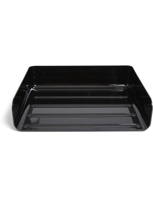 Tru Red Side Load Stackable Plastic Letter Tray, Blk Tr55327