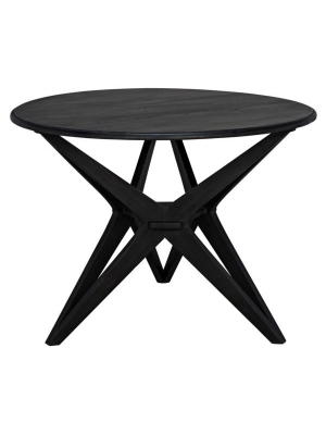 Victor Dining Table In Charcoal Black