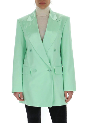 Sportmax Arizia Satin Double-breasted Blazer