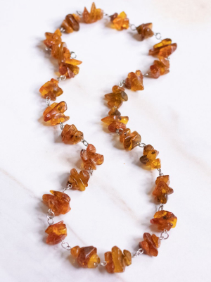 Vintage Genuine Baltic Amber Nugget Necklace