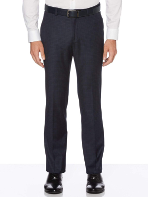 Slim Fit Stretch Plaid Washable Suit Pant