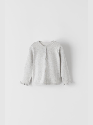 Terrycloth Knitwear Sweater