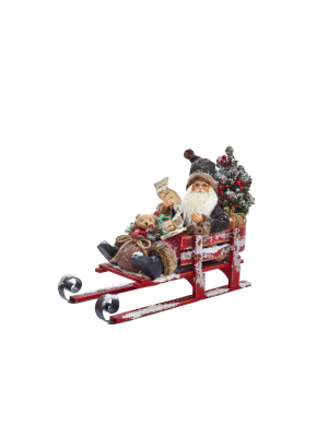 Kurt Adler 22" Kringle Klaus Santa On Sled