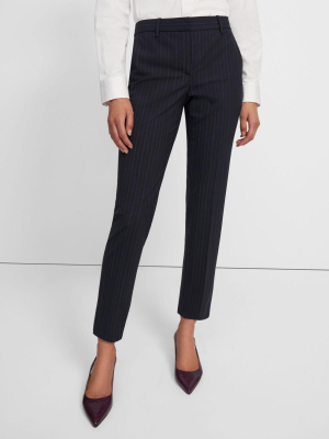 Treeca Pant In Striped Good Wool