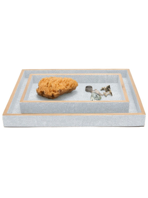 Pigeon & Poodle Manchester Tray Set - Cloud Gray