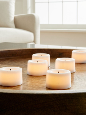 Flameless White Tea Lights, Set Of 6