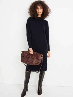 (re)sourced Cashmere Mockneck Midi Sweater Dress