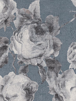 Traditional Floral Wallpaper In Blue And Grey Design By Bd Wall
