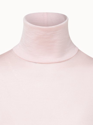 Cashmere Silk Jersey Mockneck