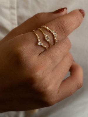 Diamond Baguette Cluster Whisper Ring