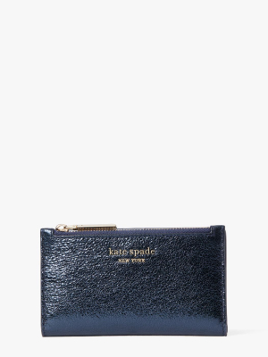 Spencer Metallic Small Slim Bifold Wallet