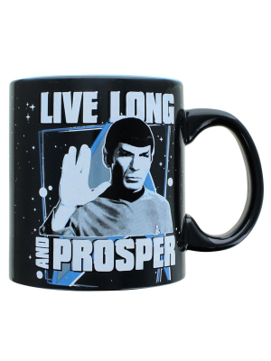 Silver Buffalo Star Trek Spock Live Long And Prosper 20oz Ceramic Mug