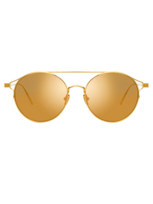 Linda Farrow Rayan C1 Oval Sunglasses