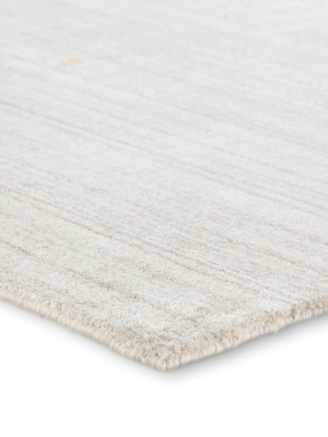 Bellweather Handmade Solid Ivory & Light Gray Area Rug