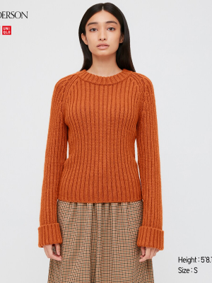 Women Cropped Crew Neck Sweater (jw Anderson)