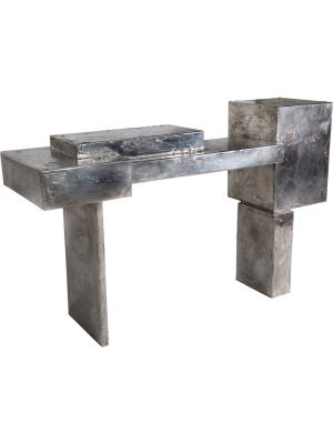 Pewter Console Table