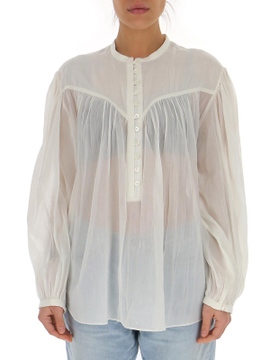 Isabel Marant Button Mandarin Collar Shirt