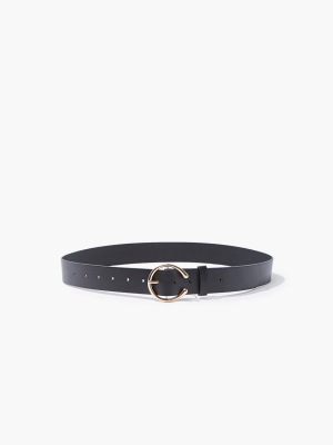 Faux Leather Waist Belt