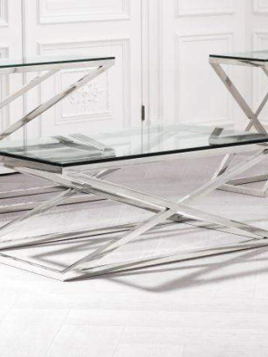 Eichholtz Criss Cross Coffee Table - Silver