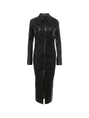 Nanushka Lee Pleated Shirt Dress