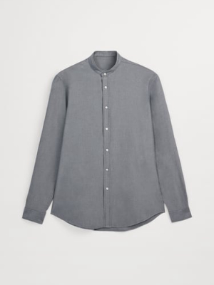 Mandarin Collar Oxford Shirt