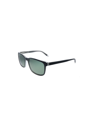 Original Penguin The Cash Bk Unisex Rectangle Polarized Sunglasses Black Crystal 57mm