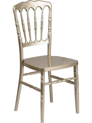 Hercules Series Resin Stacking Napoleon Chair - Riverstone Furniture Collection
