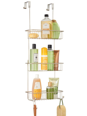 Mdesign Metal Over Shower Door Caddy, Bathroom Storage Organizer