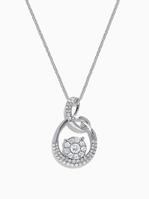 Effy Bouquet 14k White Gold Diamond Pendant, 0.53 Tcw