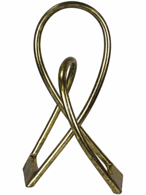 Gold Loop Ribbon Sculpture, Large