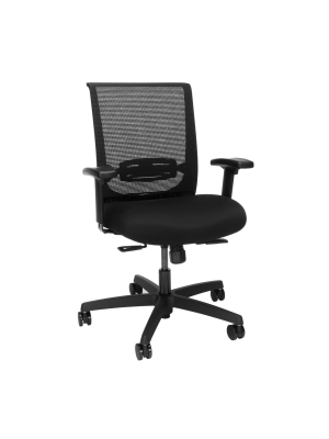 Convergence Mesh Back Task Chair With Arms Adjustable Black - Hon