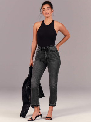 Curve Love Ultra High Rise Ankle Straight Jeans