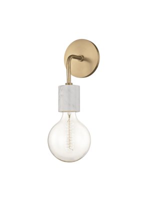 Asime 1 Light Wall Sconce - Aged Brass