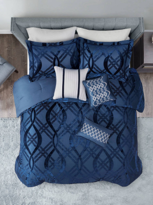 Morgan 7 Piece Velvet Comforter Set