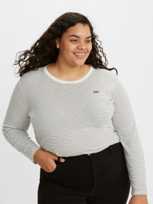 Long Sleeve Baby Tee Shirt (plus Size)