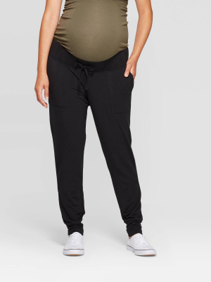 Maternity Mid-rise Drapey Jogger Pants - Isabel Maternity By Ingrid & Isabel™