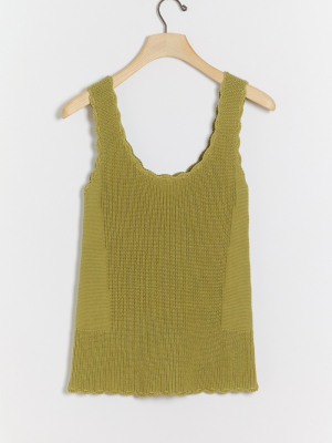 Saoirse Scalloped Knit Tank