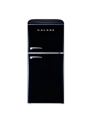 Galanz 4.0 Cu Ft True Freezer Dual-door Refrigerator - Black