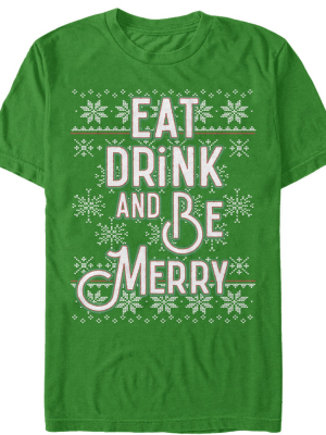 Men's Lost Gods Christmas Eat, Drink, Be Merry T-shirt