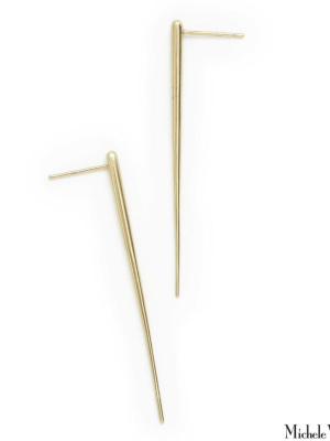 Long Tapered Bar Earrings