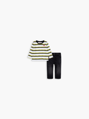 Baby 12m-24m Striped Top With Jeans Set