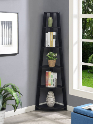 Newport 5 Tier Corner Bookshelf - Johar Furniture