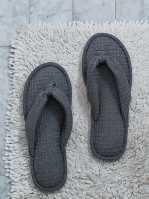 Charcoal Waffle Slippers (out Of Stock)