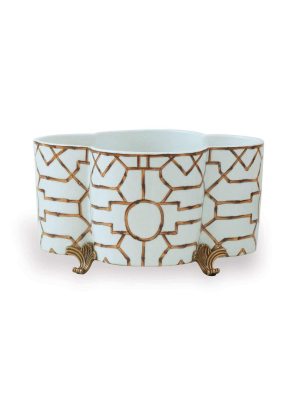 Scalamandre Baldwin Quatrefoil Planter