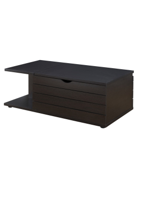 Yara Contemporary Slide Top Coffee Table Cappuccino - Iohomes