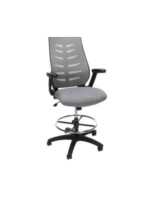 Core Mid Back Mesh Drafting Stool With Lumbar Support - Ofm