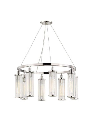 Marley 8 Light Pendant Polished Nickel