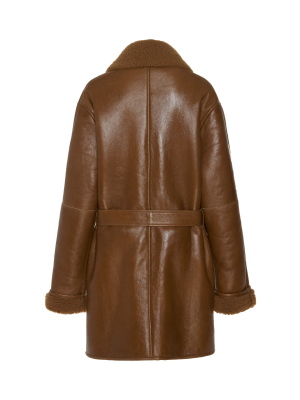 Camil Sheepskin Wrap Coat