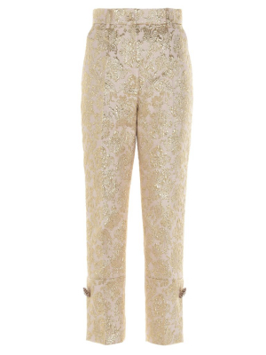 Dolce & Gabbana Floral Jacquard Cropped Trousers