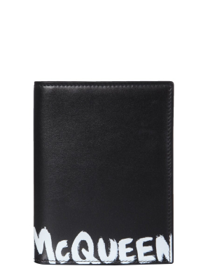 Alexander Mcqueen Graffiti Logo Passport Holder